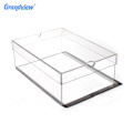 wholesale transparent color acrylic display shoe box for High - end brand